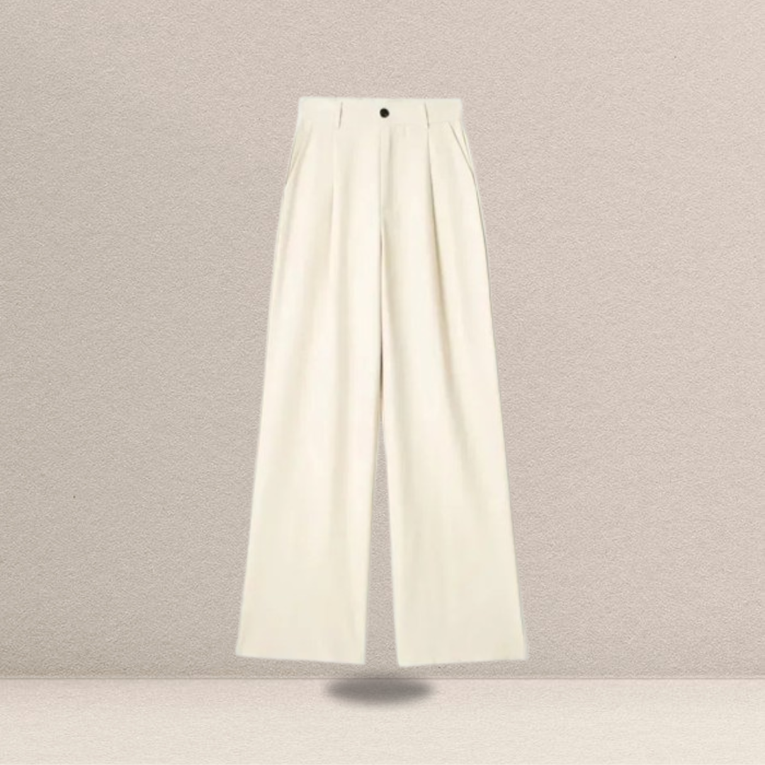 Calça Formal de Perna Larga – Sofisticação e Movimento para um Look Impecável