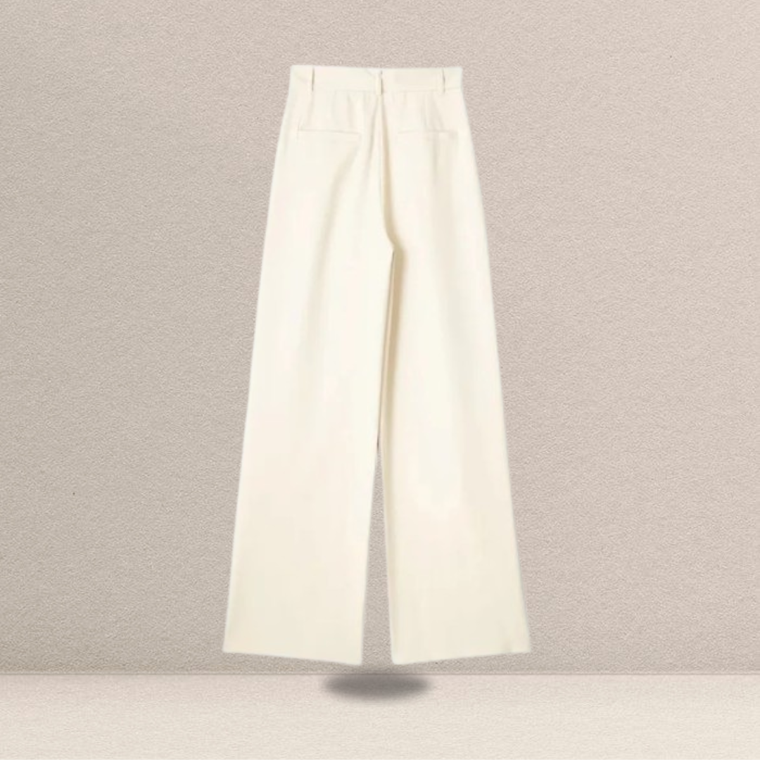 Calça Formal de Perna Larga – Sofisticação e Movimento para um Look Impecável